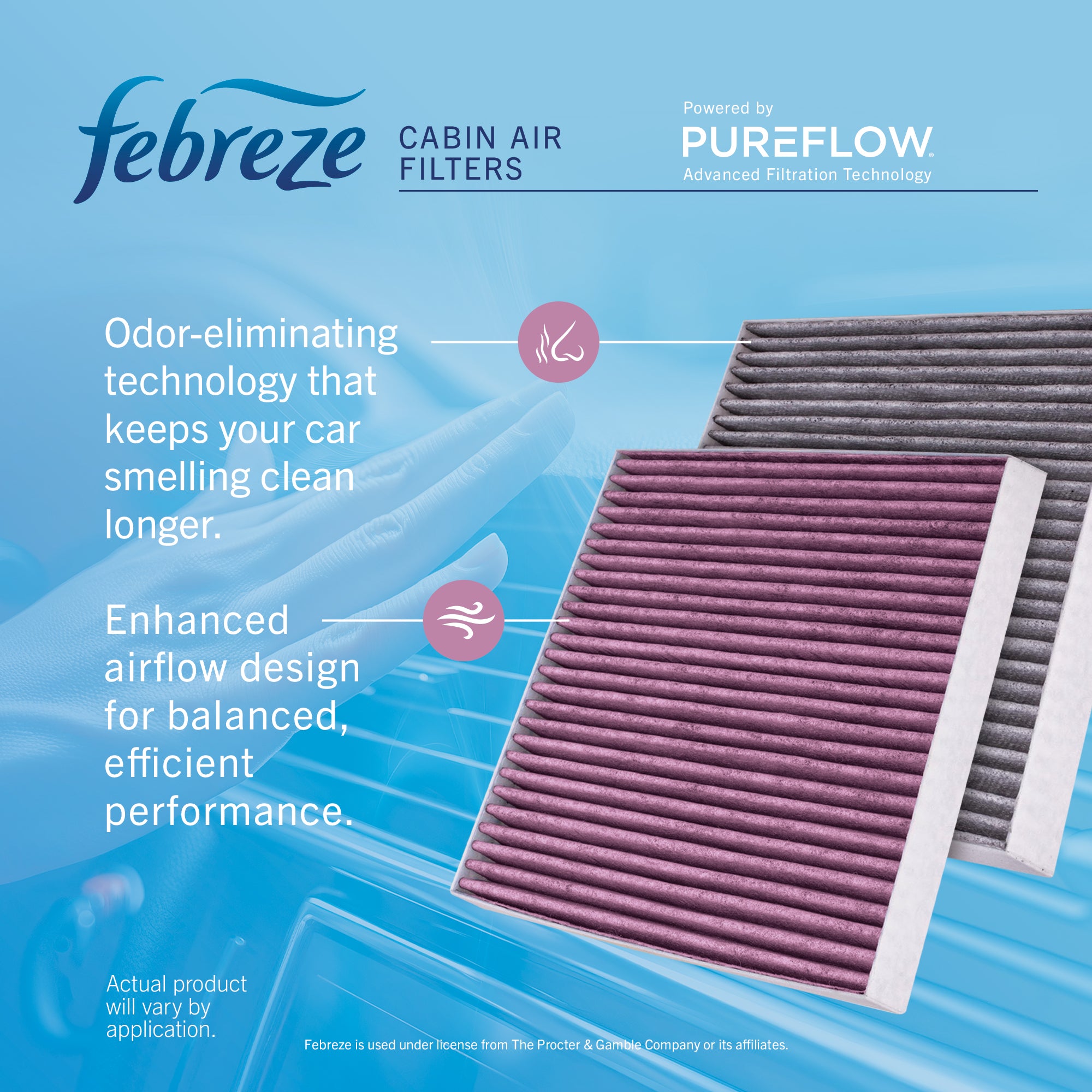 Febreze Odor Control Cabin Air Filter by PUREFLOW RZ19183 | Fits 2020 Chevrolet Silverado 4500 HD