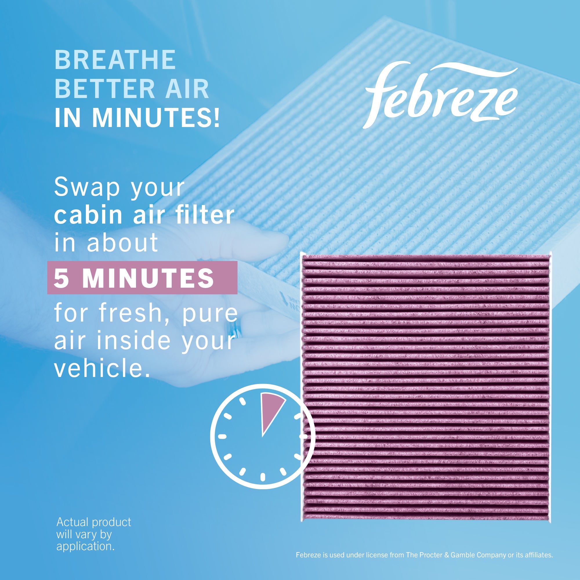 Febreze Odor Control Cabin Air Filter by PUREFLOW RZ19183 | Fits 2016 Chevrolet Suburban