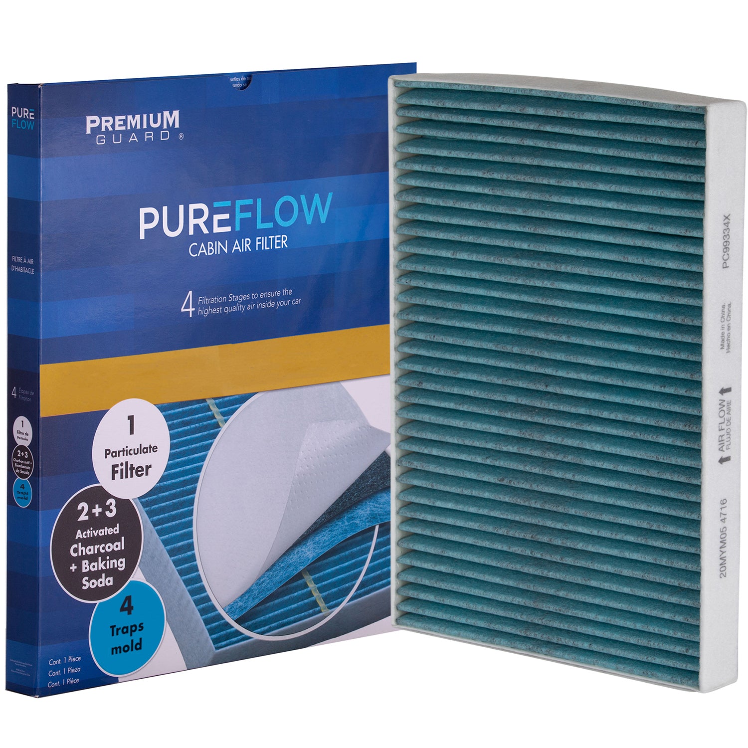 PUREFLOW 2022 Audi A5 Cabin Air Filter with Antibacterial Technology, PC99334X