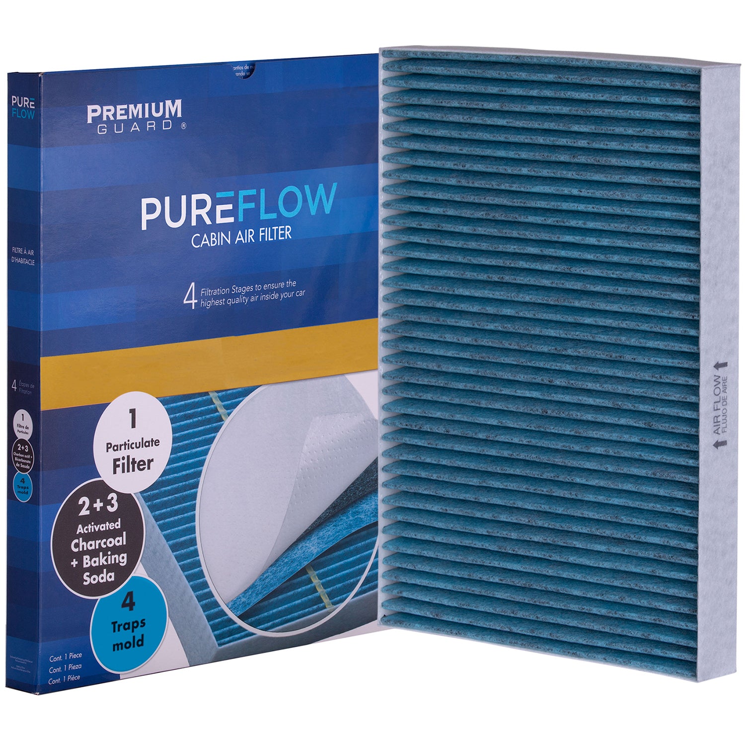 PUREFLOW 2009 Audi A4 Quattro Cabin Air Filter with Antibacterial Technology, PC5484X