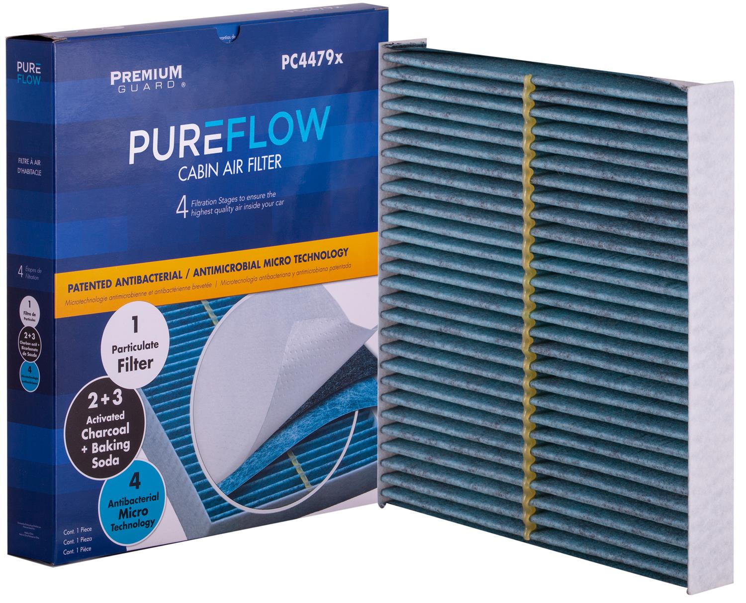 PUREFLOW 2009 INFINITI FX50 Cabin Air Filter with Antibacterial Technology, PC4479X