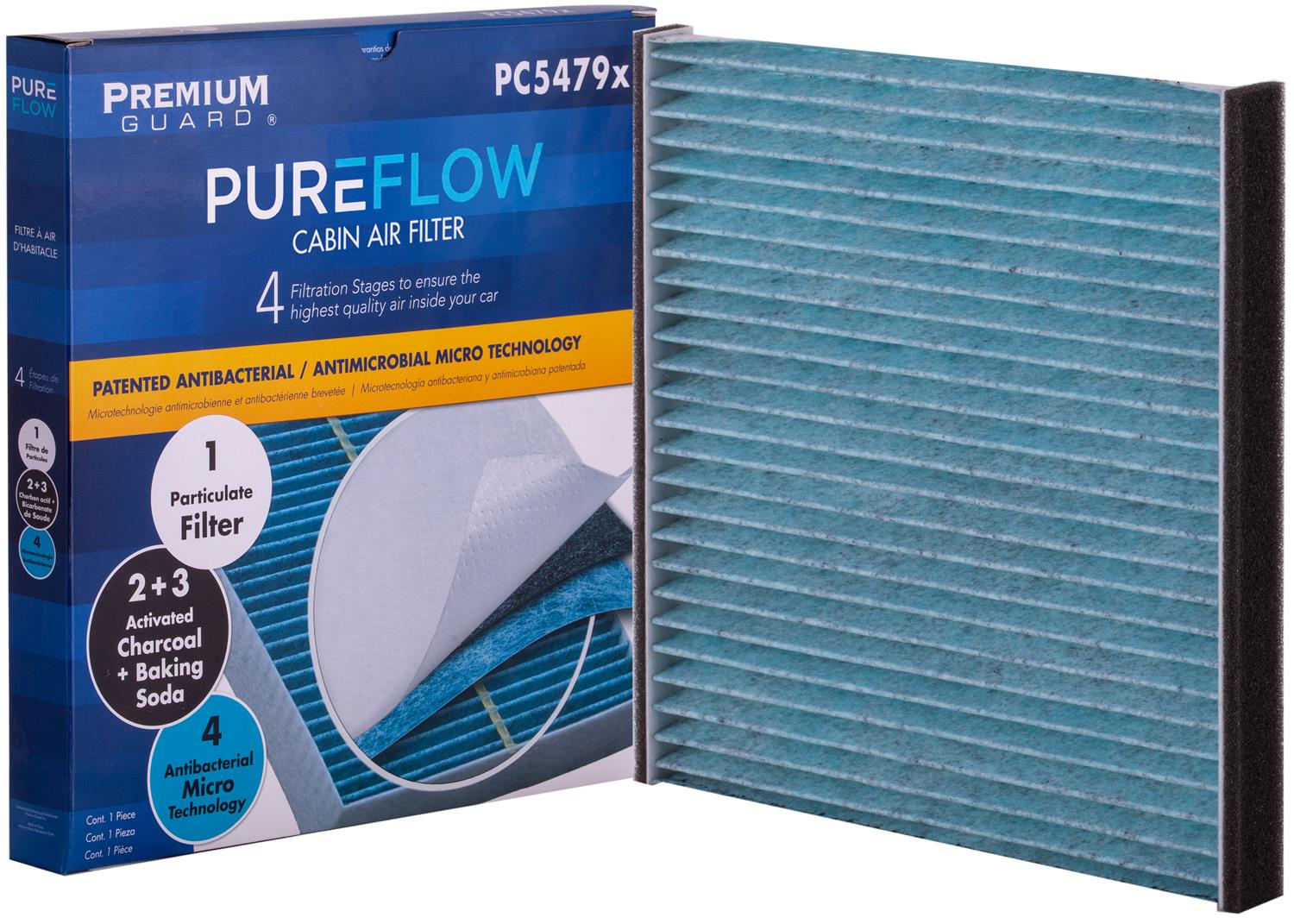 PUREFLOW 2005 Toyota Sienna Cabin Air Filter with Antibacterial Technology, PC5479X