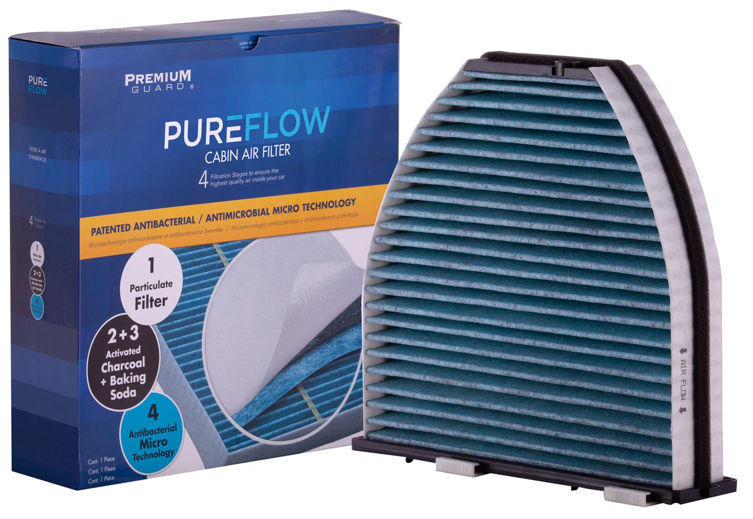 PUREFLOW 2018 Mercedes-Benz AMG GT C Cabin Air Filter with Antibacterial Technology, PC5844X