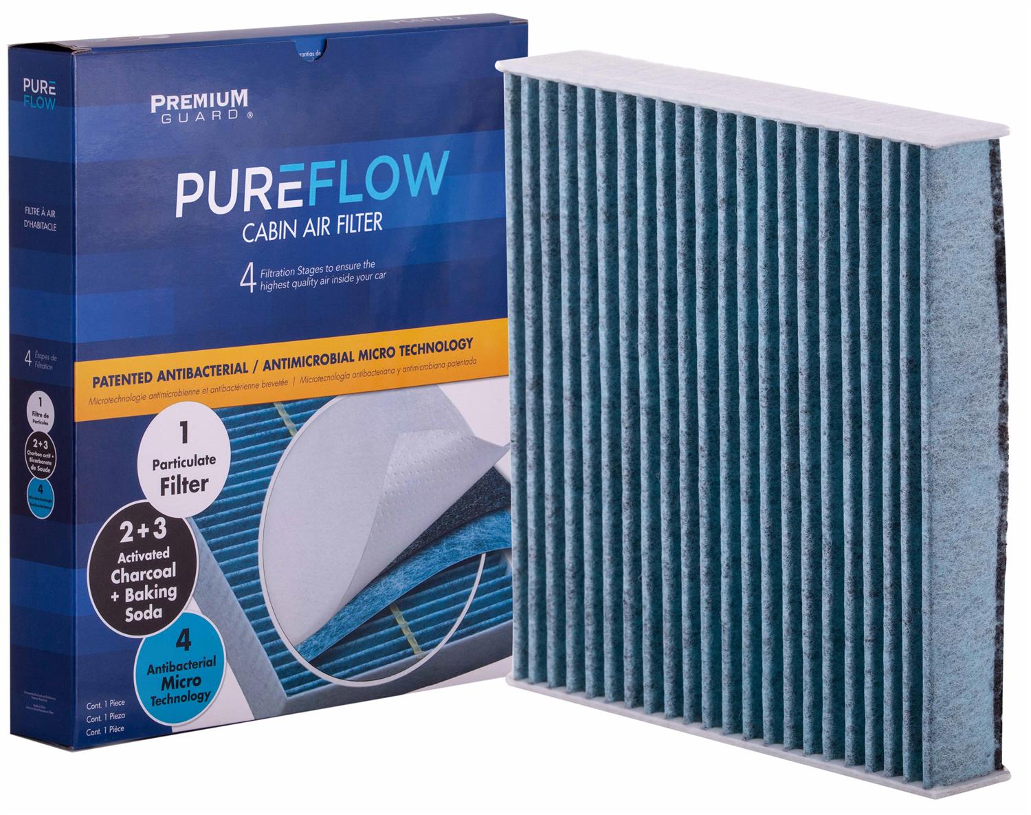 PUREFLOW 2018 Hino 195 Cabin Air Filter with Antibacterial Technology, PC5863X