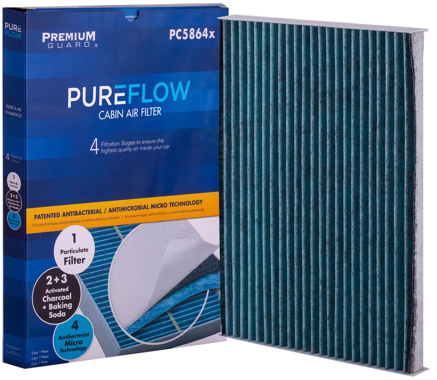 PUREFLOW 2012 Nissan Sentra Cabin Air Filter with Antibacterial Technology, PC5864X