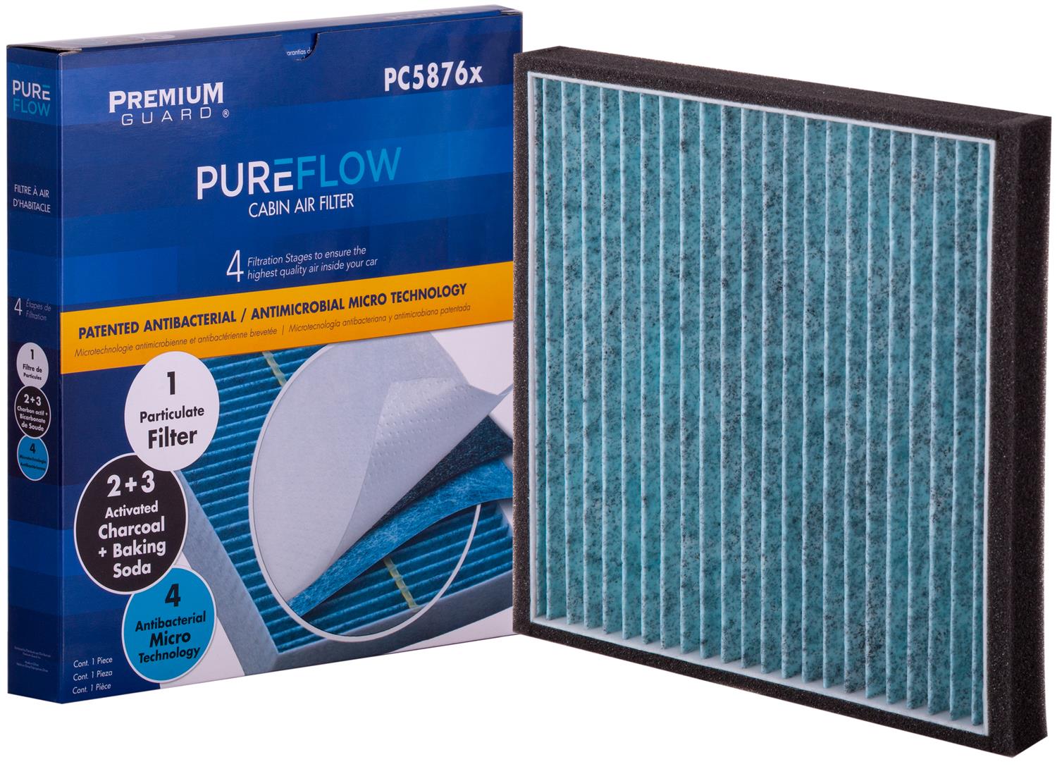 PUREFLOW 2014 Ford Edge Cabin Air Filter with Antibacterial Technology, PC5876X