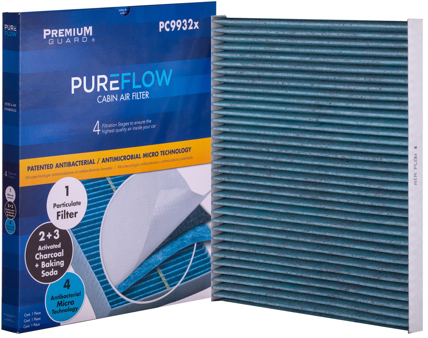 PUREFLOW 2019 Nissan Pathfinder Cabin Air Filter with Antibacterial Technology, PC9932X