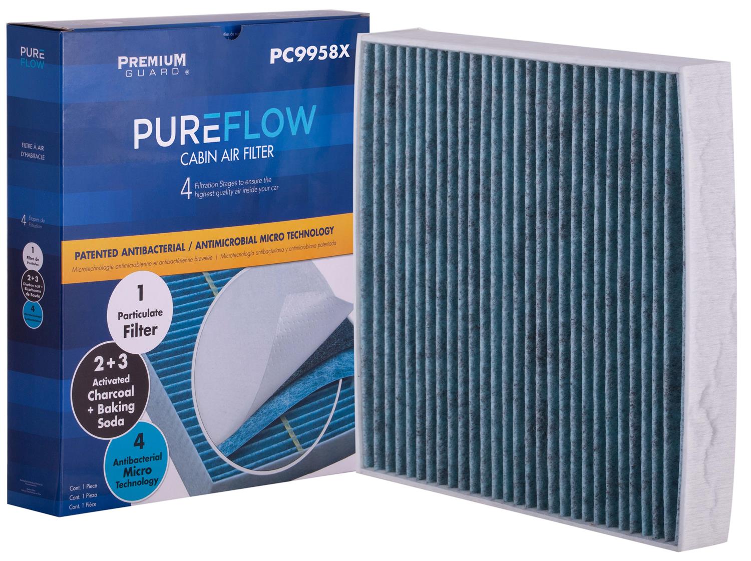 PUREFLOW 2015 GMC Sierra 1500 Cabin Air Filter with Antibacterial Technology, PC9958X
