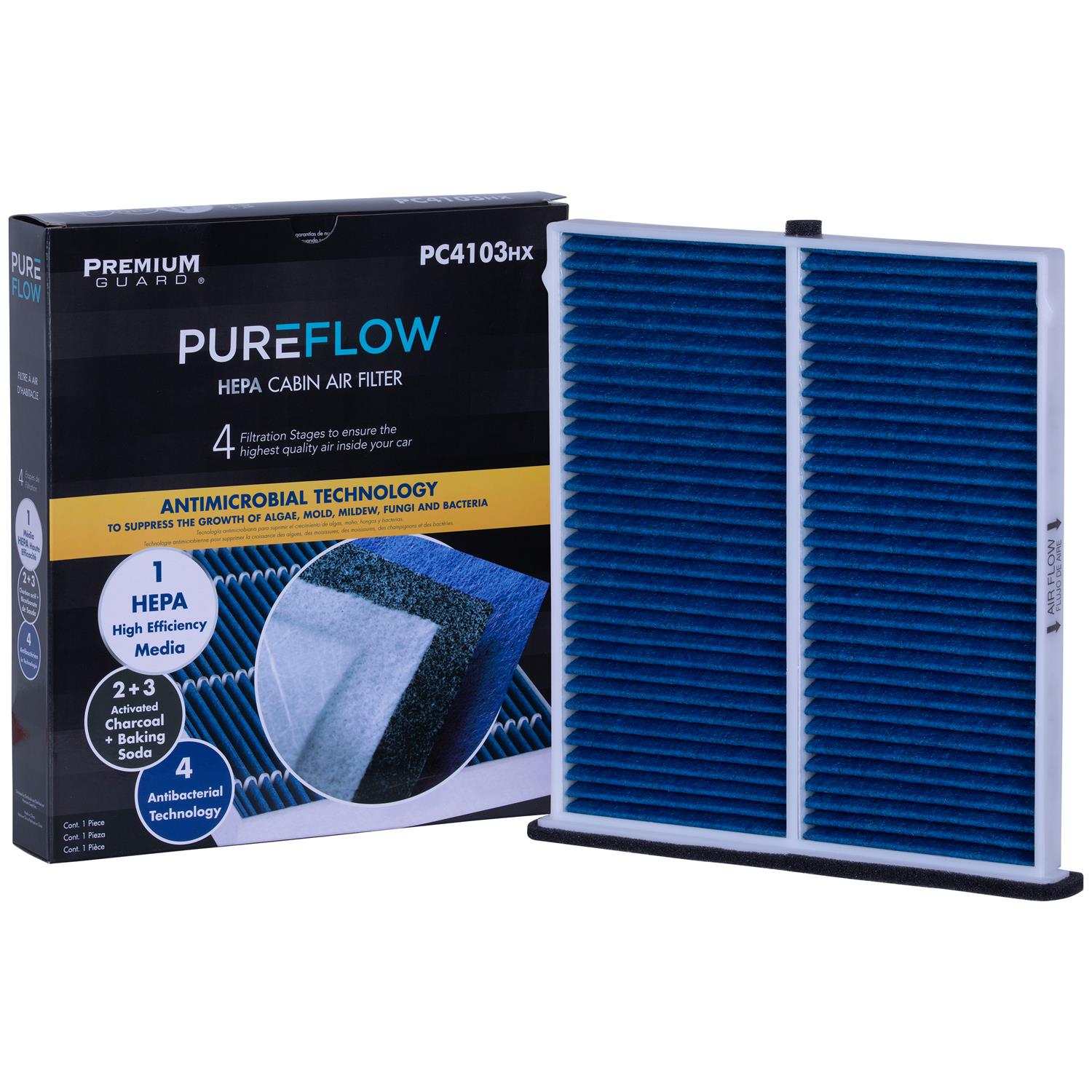 PUREFLOW 2014 Mazda 3 Cabin Air Filter with HEPA and Antibacterial Technology, PC4103HX
