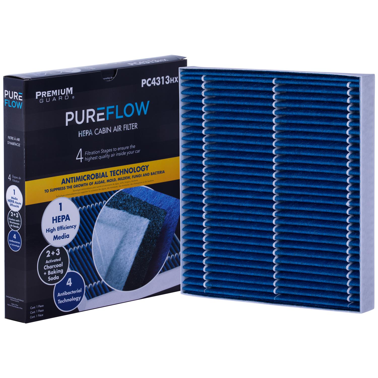 PUREFLOW® PC4313HX Cabin Air Filter with HEPA and Antibacterial Technology