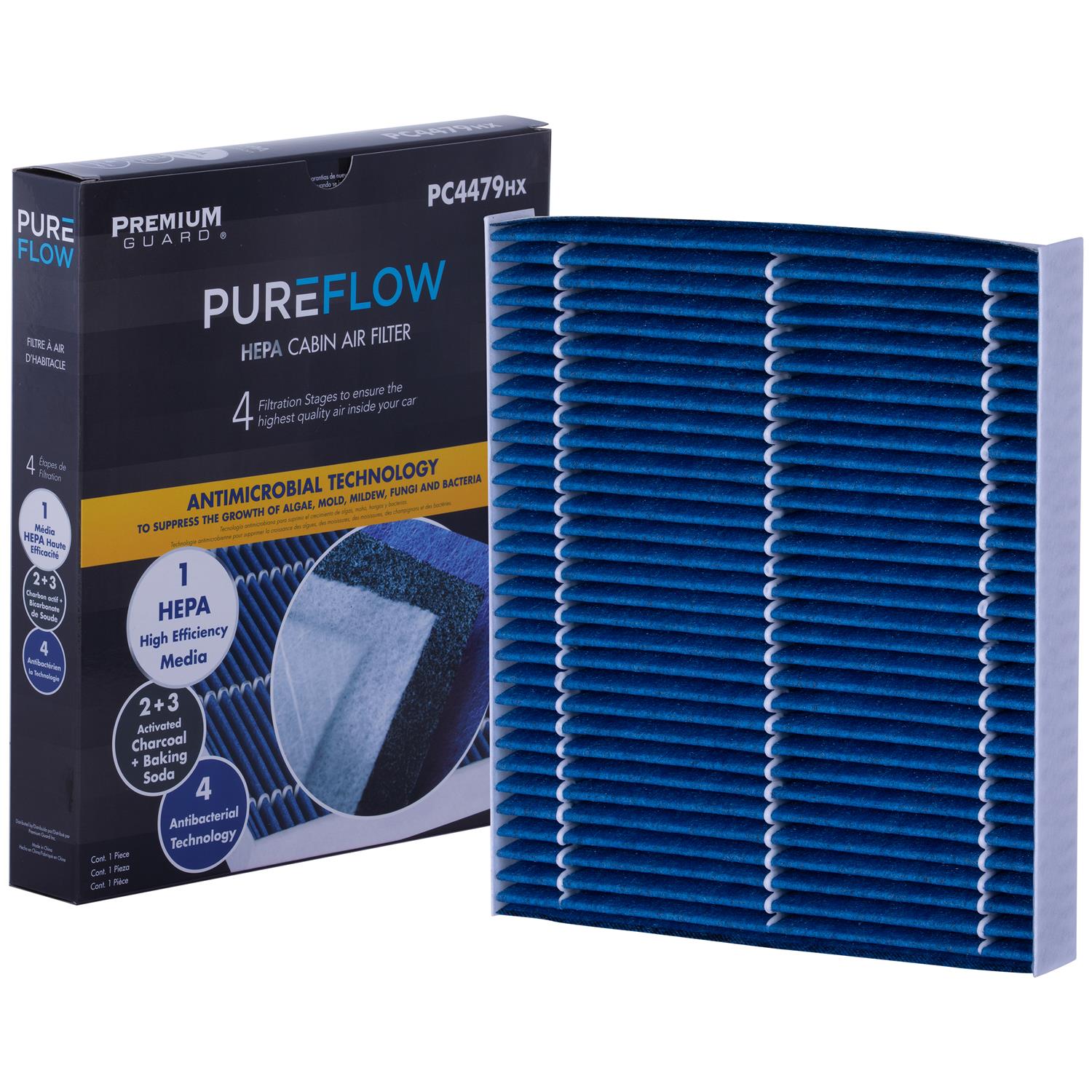 PUREFLOW 2016 Chrysler Town & Country Cabin Air Filter with HEPA and Antibacterial Technology, PC4479HX