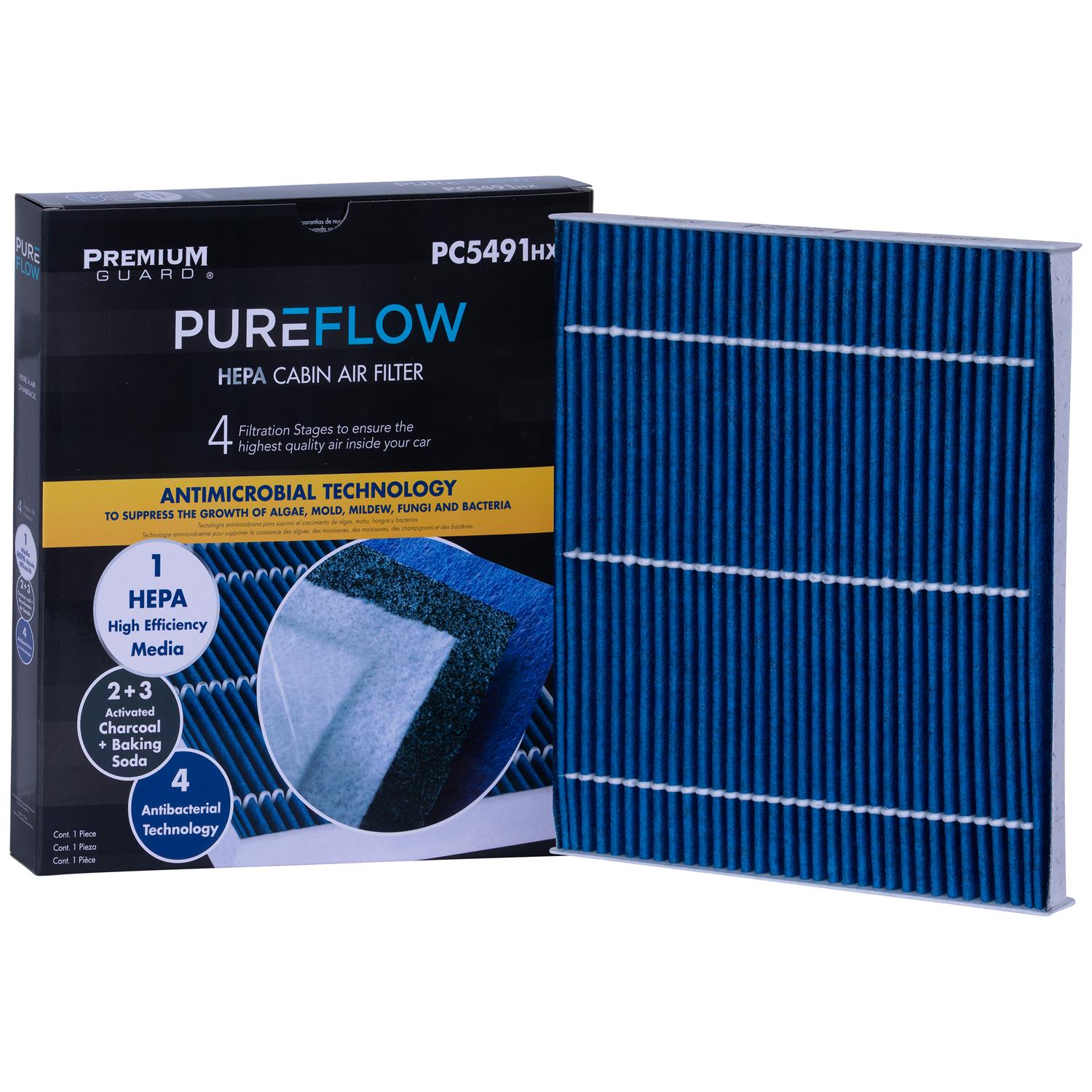 PUREFLOW 2006 Toyota Corolla Cabin Air Filter with HEPA and Antibacterial Technology, PC5491HX