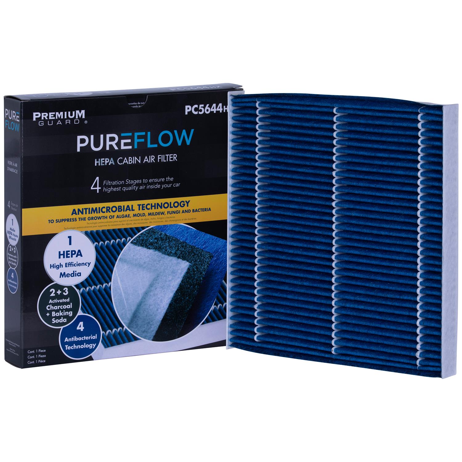 PUREFLOW 2019 Toyota Tacoma Cabin Air Filter with HEPA and Antibacterial Technology, PC5644HX