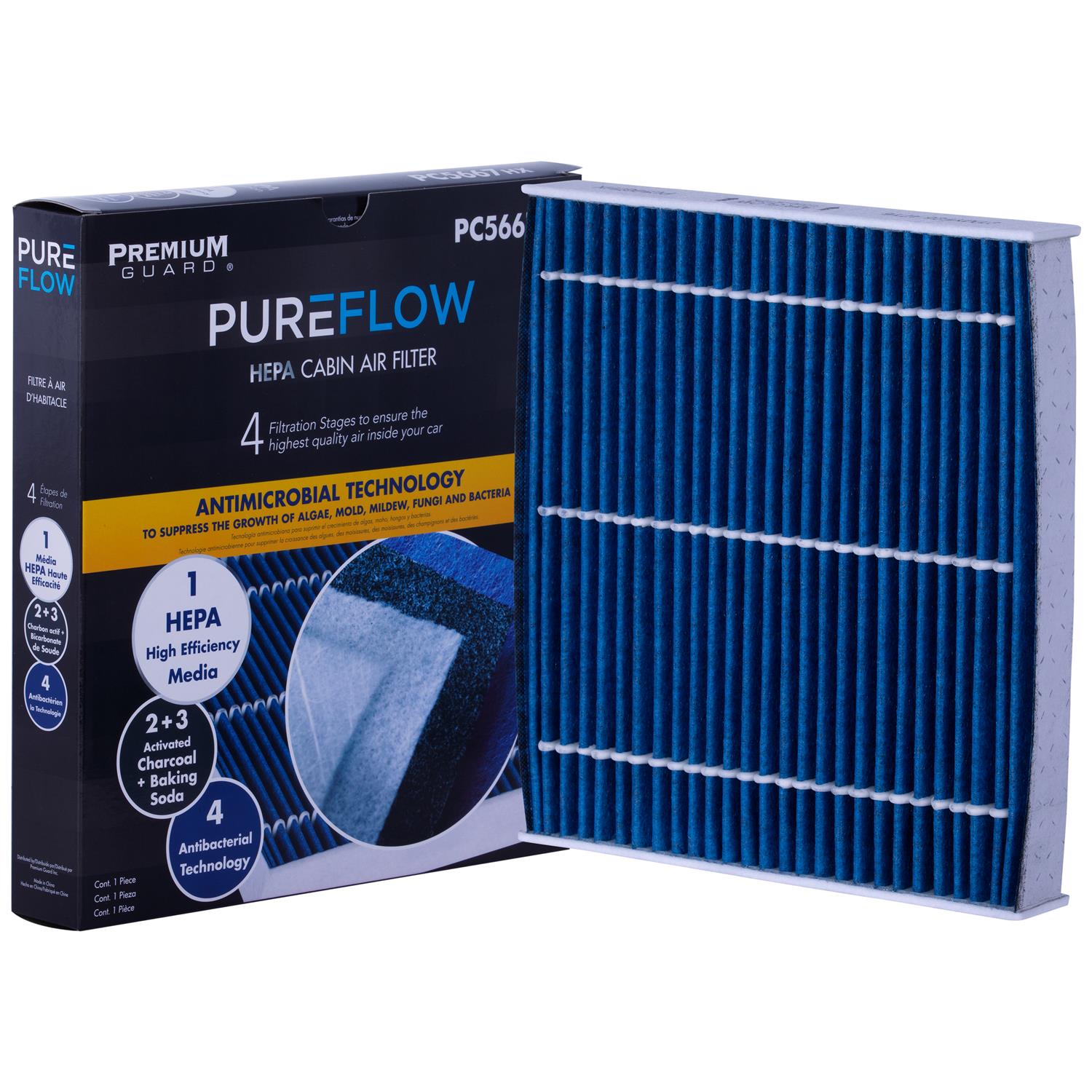 PUREFLOW® 2024 Jaguar F-Pace Cabin Air Filter with HEPA and Antibacterial Technology, PC5667HX
