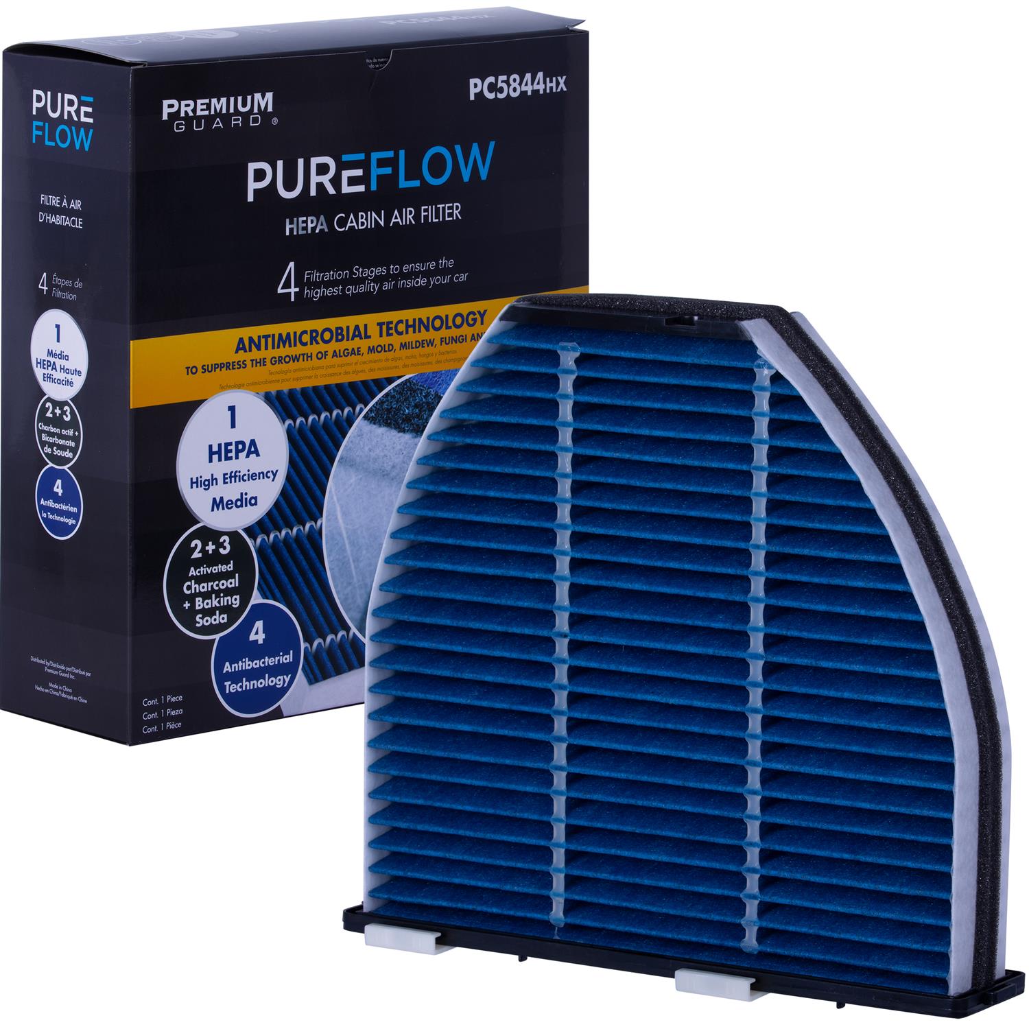PUREFLOW® 2013 Mercedes-Benz C180 Cabin Air Filter with HEPA and Antibacterial Technology, PC5844HX