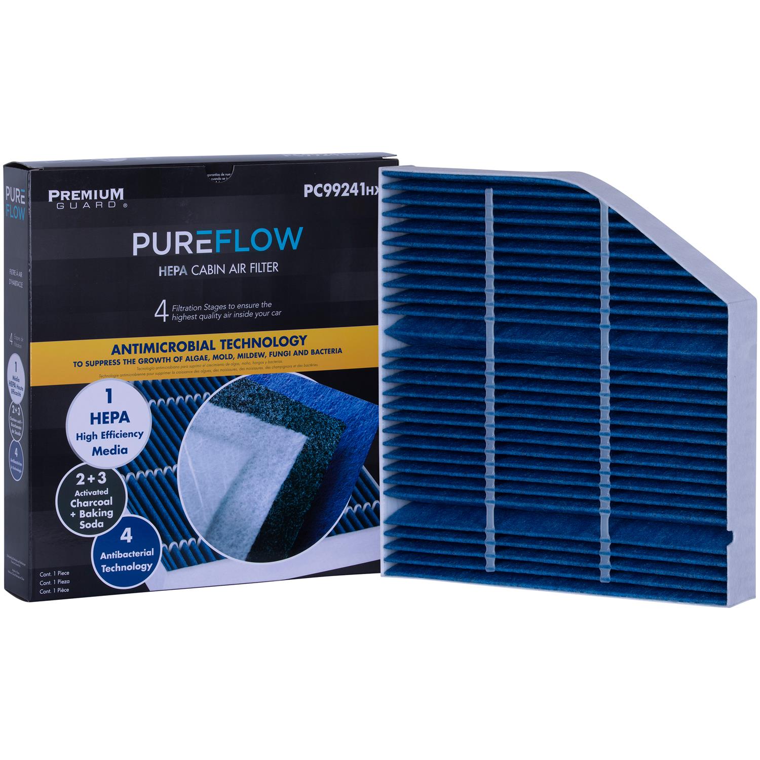 PUREFLOW 2015 Mercedes-Benz C63 AMG S Cabin Air Filter with HEPA and Antibacterial Technology, PC99241HX