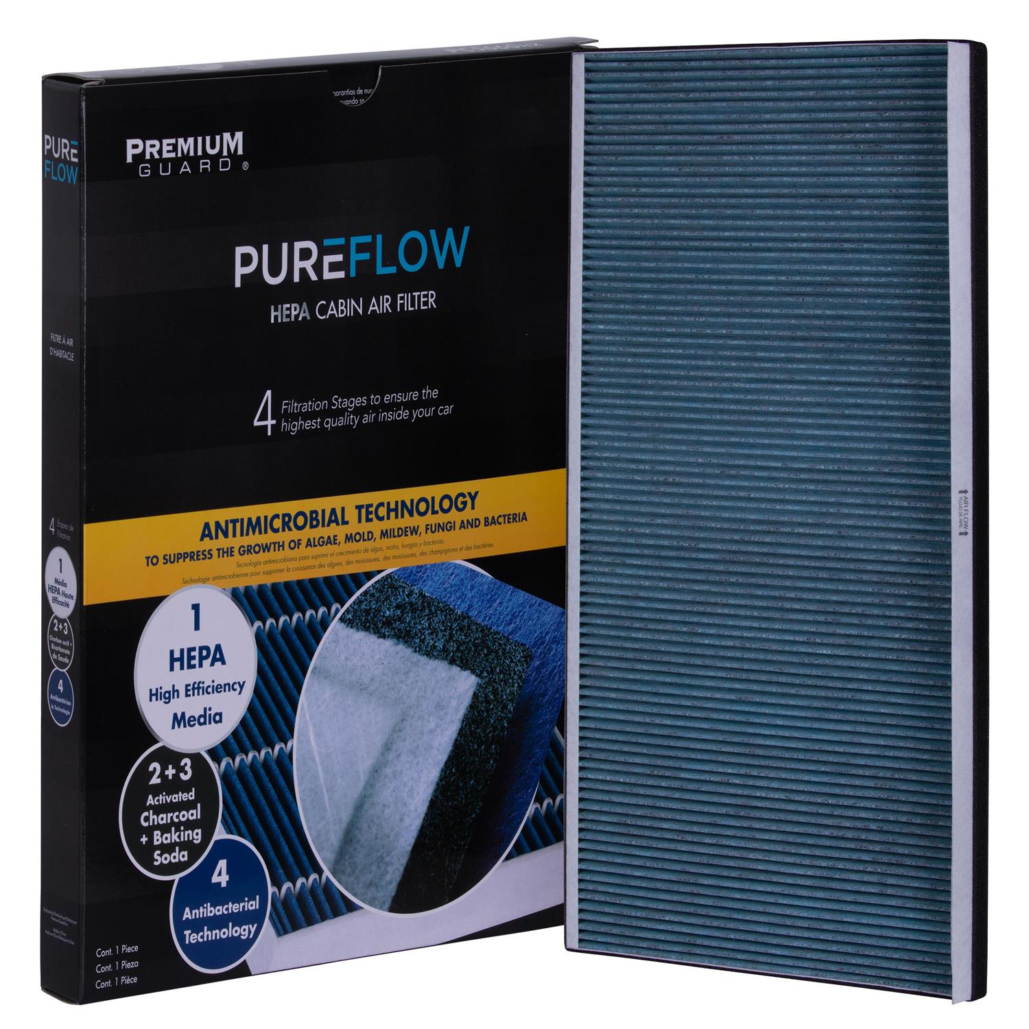 PUREFLOW® PC99505HX Cabin Air Filter with HEPA and Antibacterial Technology