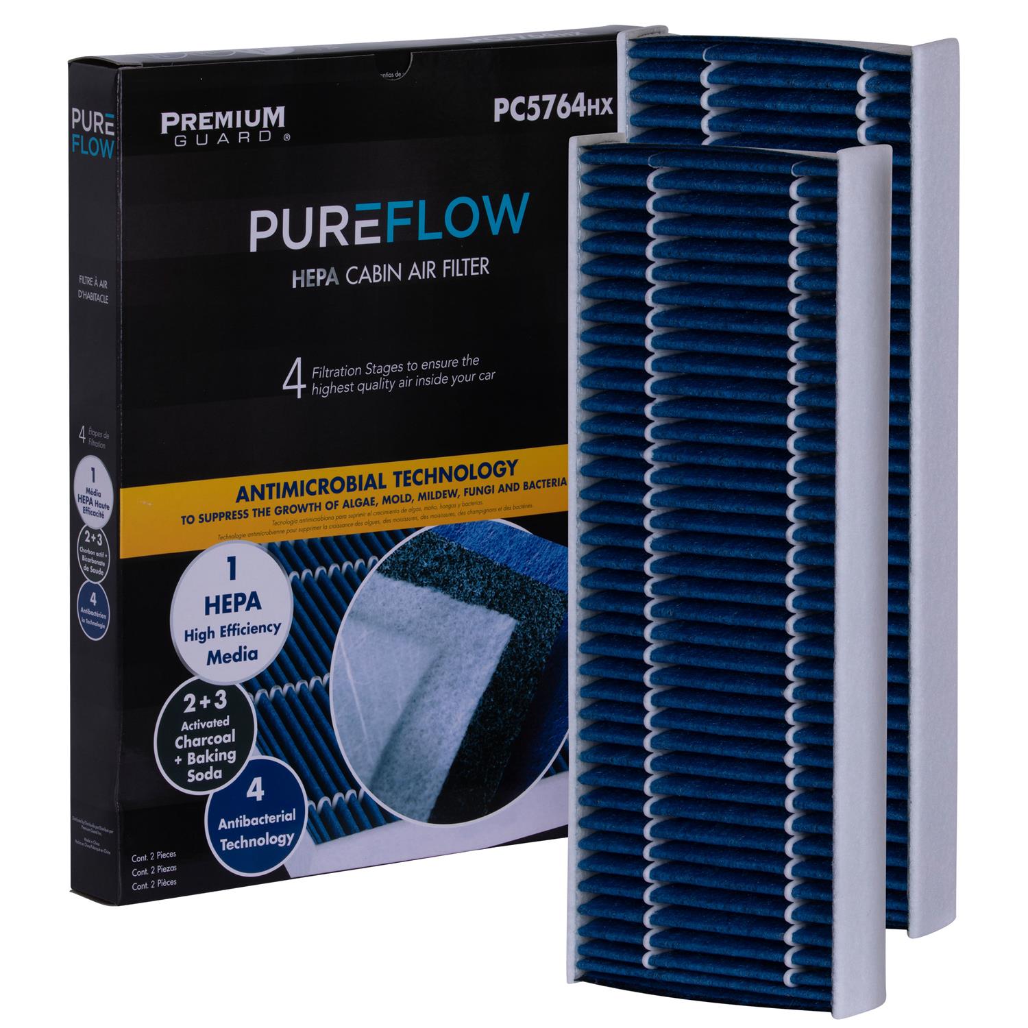 PUREFLOW® 2012 Nissan Frontier Cabin Air Filter with HEPA and Antibacterial Technology, PC5764HX