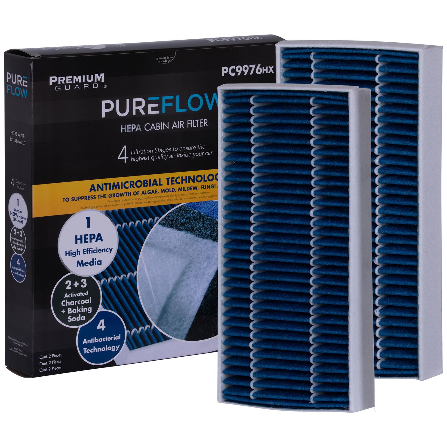 PUREFLOW 2023 BMW X1 Cabin Air Filter with HEPA and Antibacterial Technology, PC9976HX
