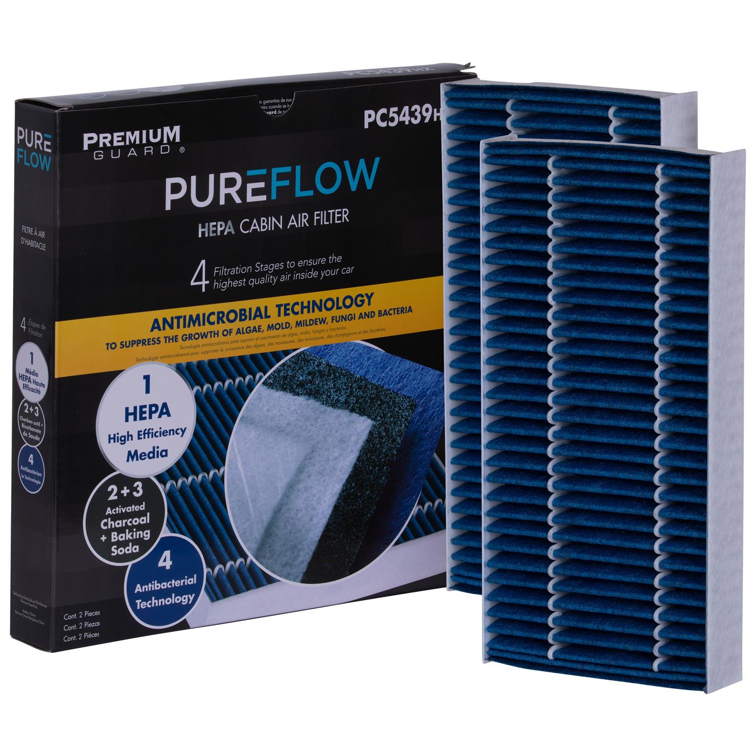 PUREFLOW 2006 Honda CR-V Cabin Air Filter with HEPA and Antibacterial Technology, PC5439HX