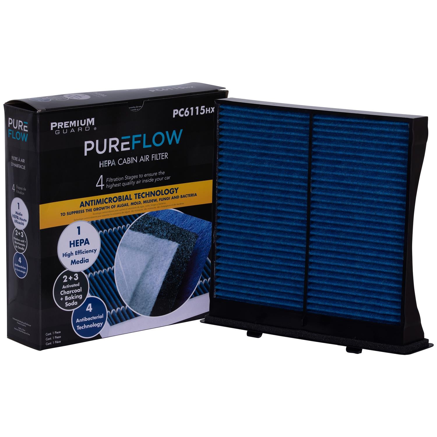 PUREFLOW 2013 Subaru Forester Cabin Air Filter with HEPA and Antibacterial Technology, PC6115HX