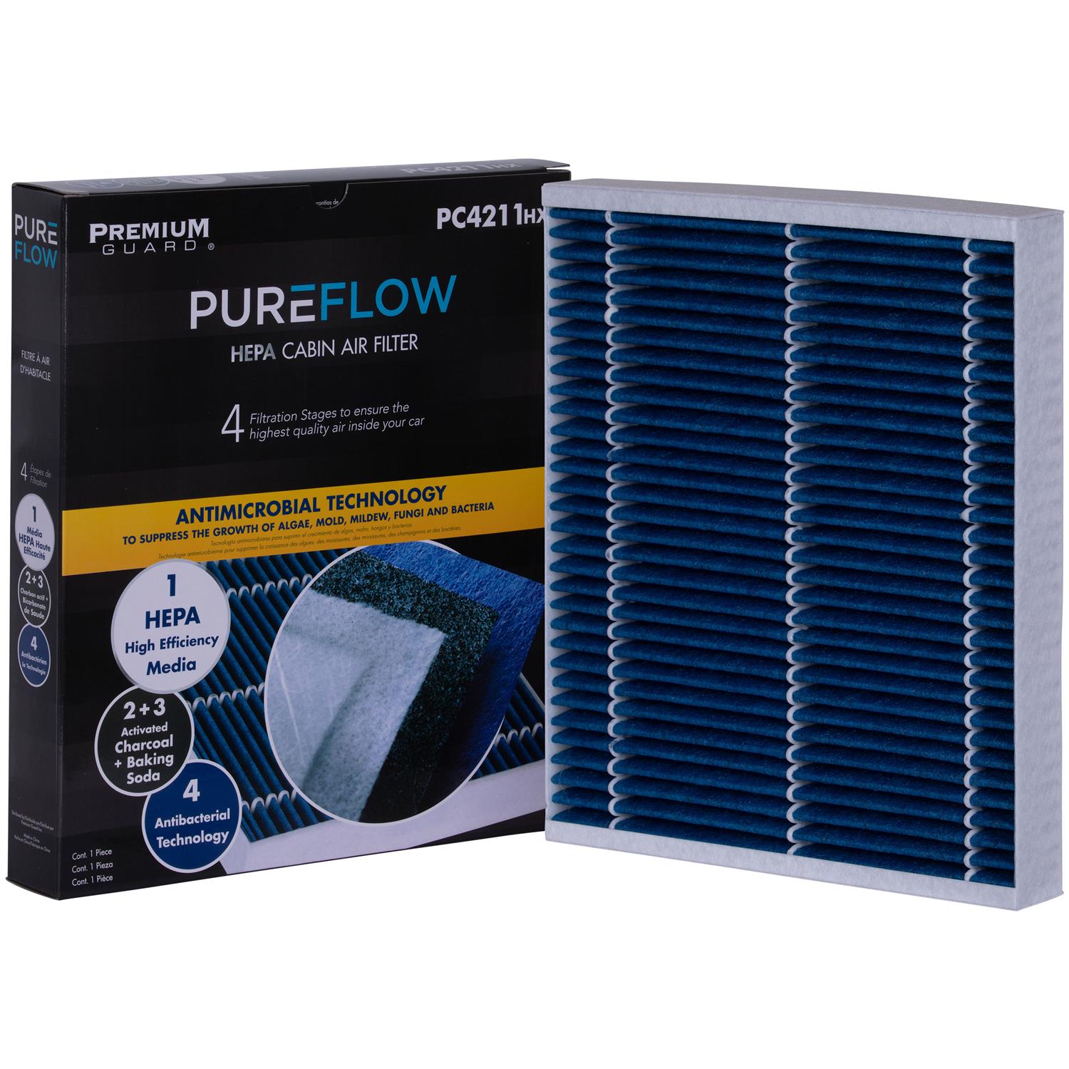 PUREFLOW 2024 GMC Yukon XL Cabin Air Filter with HEPA and Antibacterial Technology, PC4211HX