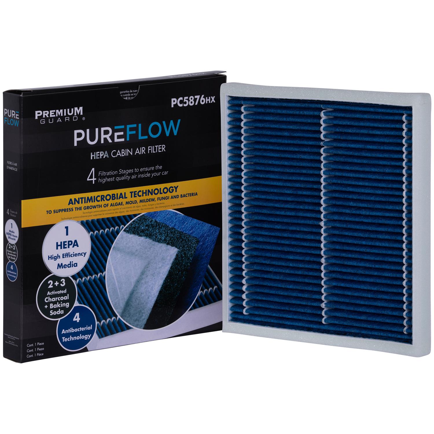 PUREFLOW® 2010 Ford Edge Cabin Air Filter with HEPA and Antibacterial Technology, PC5876HX