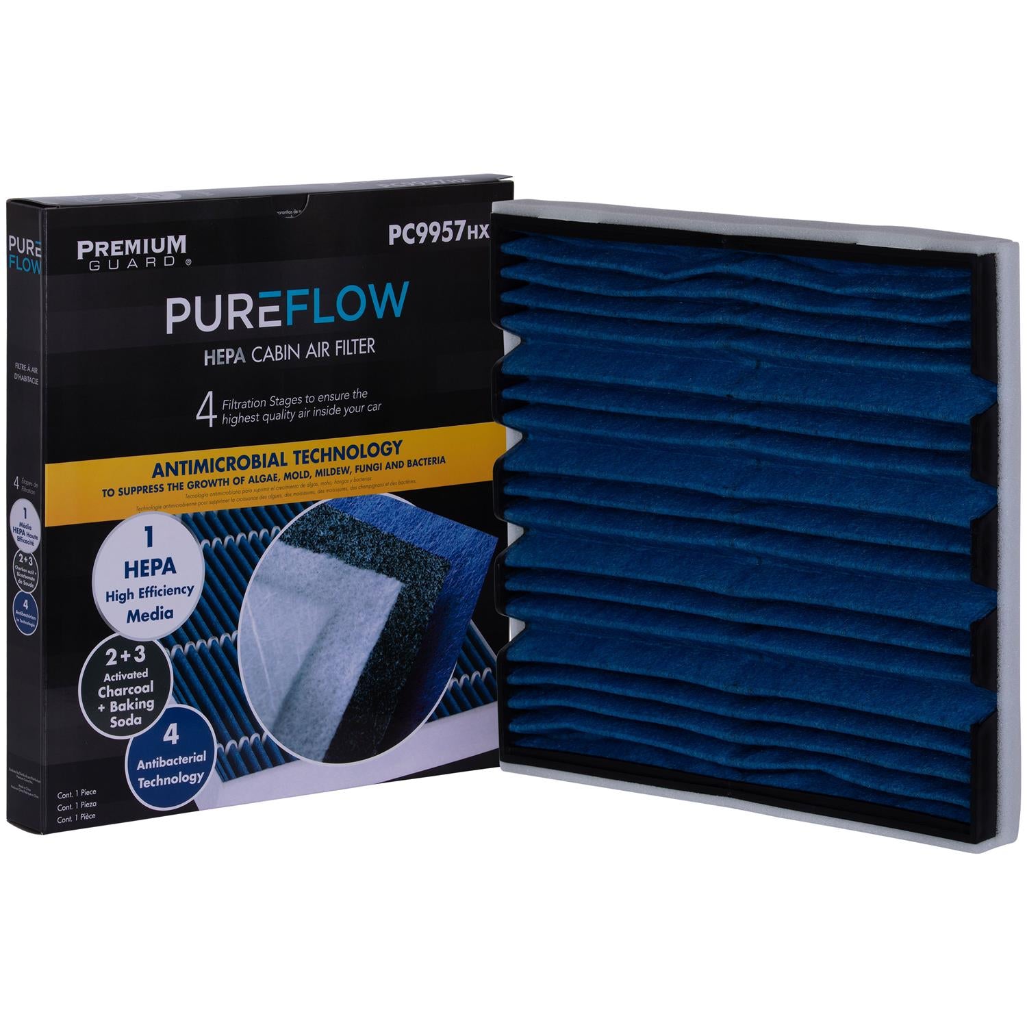 PUREFLOW® PC9957HX Cabin Air Filter with HEPA and Antibacterial Technology