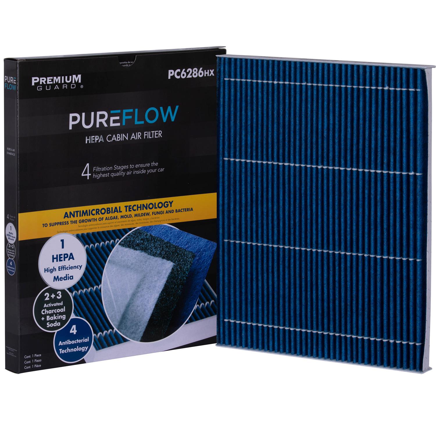 PUREFLOW 2016 Ford Edge Cabin Air Filter with HEPA and Antibacterial Technology, PC6286HX