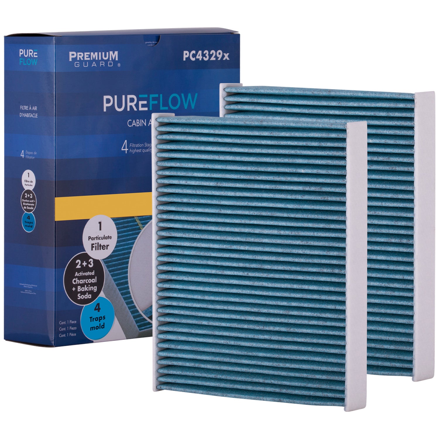 PUREFLOW 2019 BMW 640i xDrive Gran Turismo Cabin Air Filter with Antibacterial Technology, PC4329X
