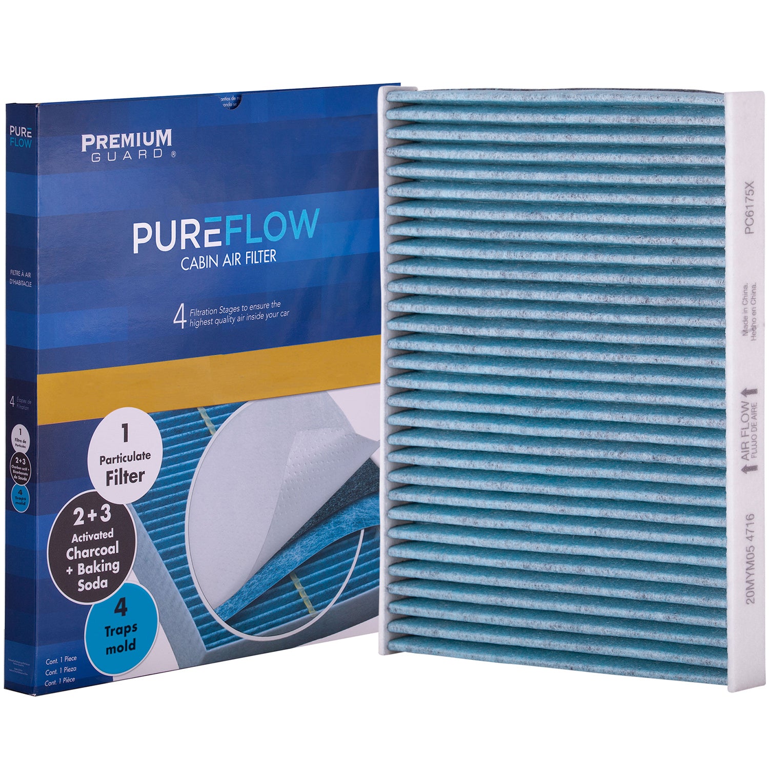 PUREFLOW 2016 Ford Fiesta Cabin Air Filter with Antibacterial Technology, PC6175X