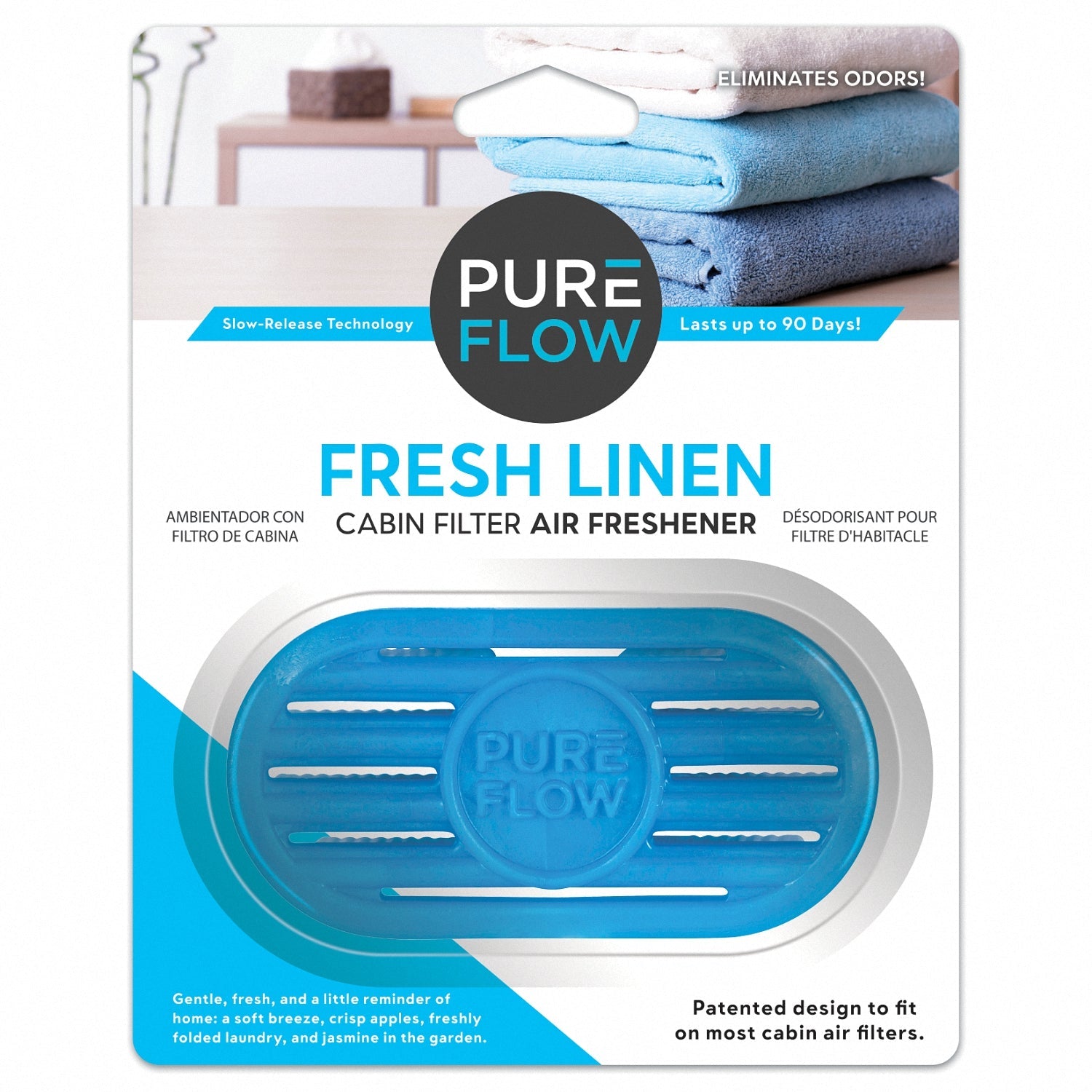 Fresh Linen, PUREFLOW® Cabin Filter Air Freshener with Odor Eliminator