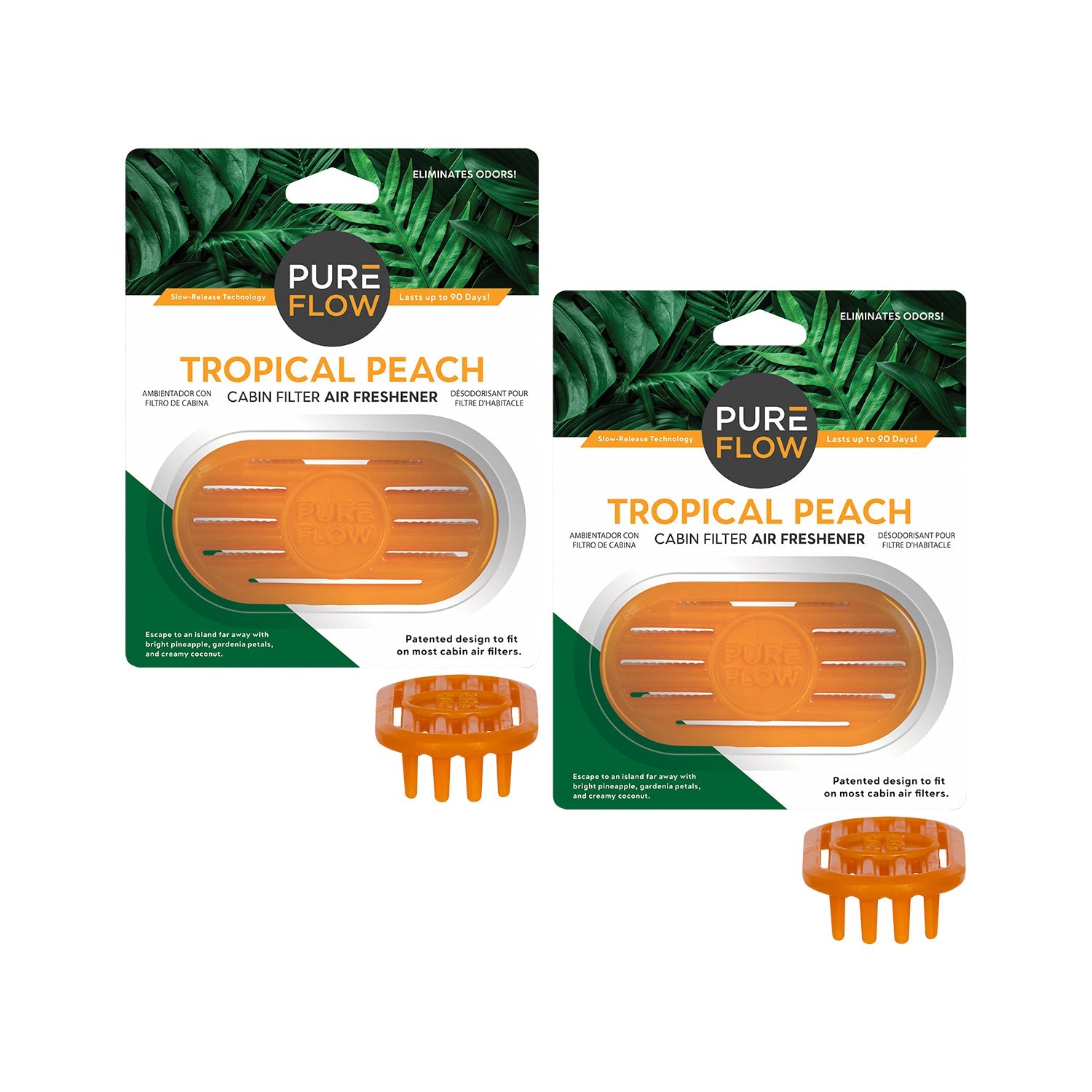 Tropical Peach, PUREFLOW® Cabin Filter Air Freshener with Odor Eliminator