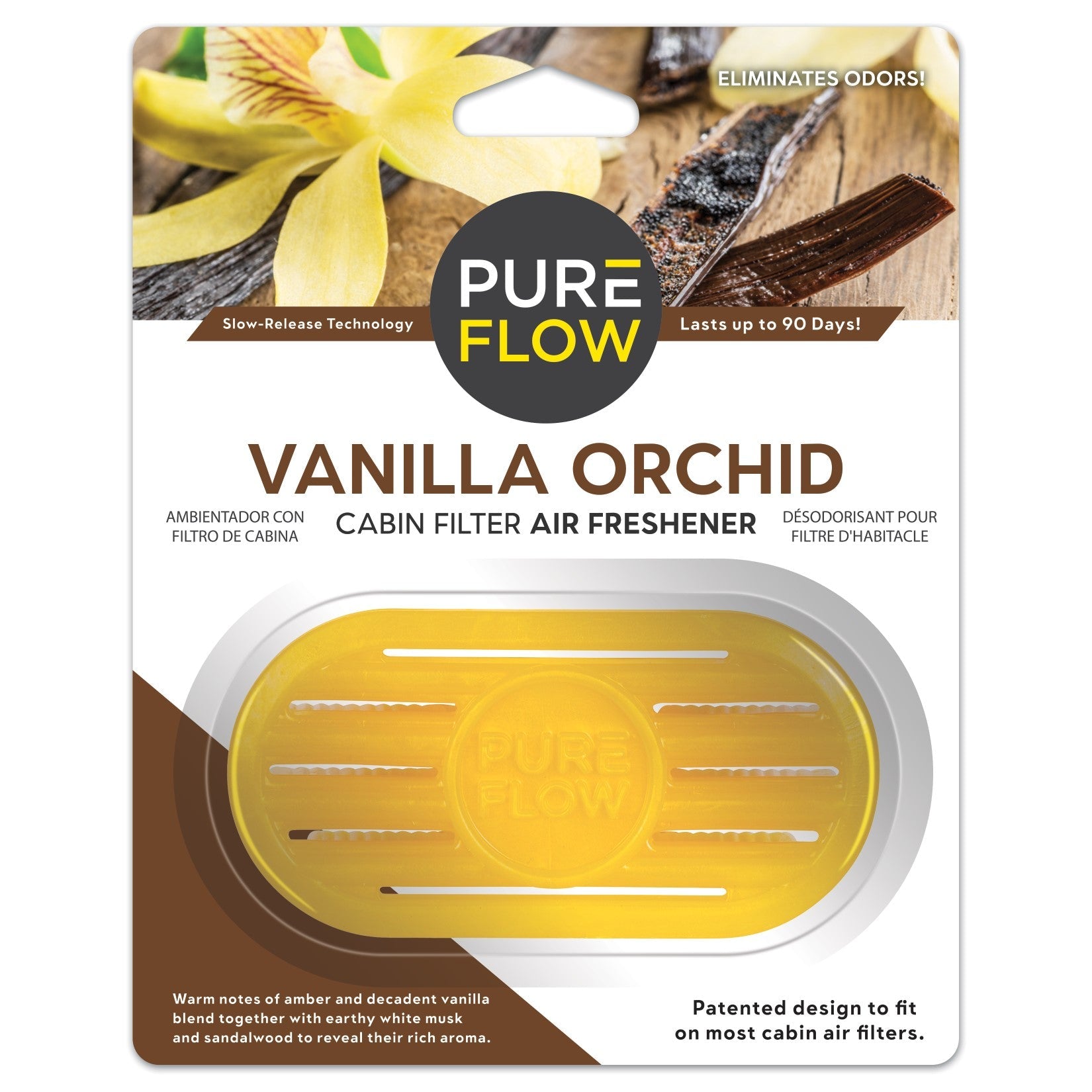 Vanilla Orchid, PUREFLOW® Cabin Filter Air Freshener with Odor Eliminator